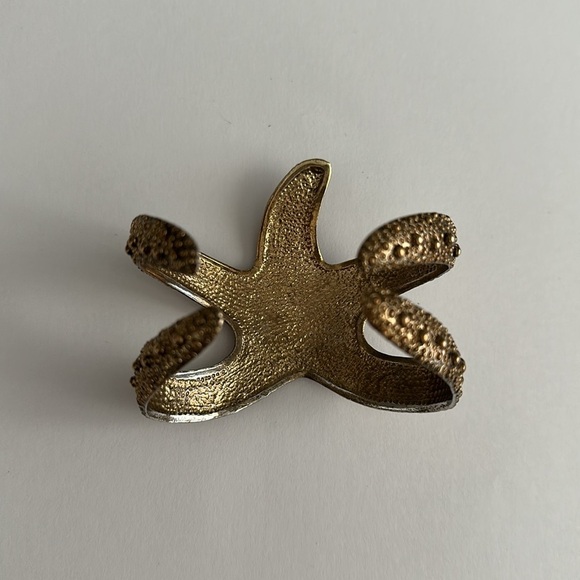 Gold Toned Starfish Cuff Bracelet - Picture 6 of 6